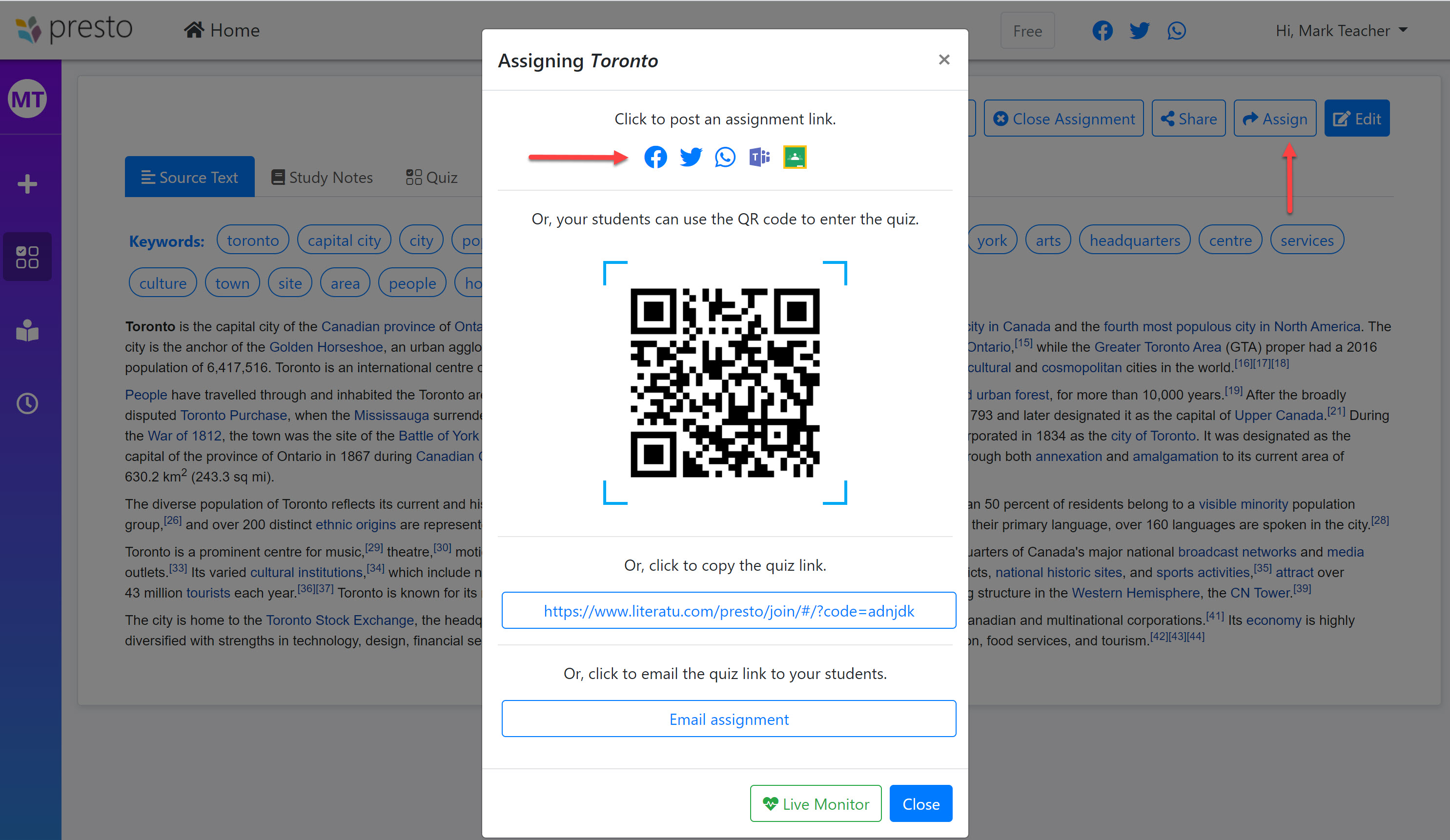 Assign and deploy your Presto